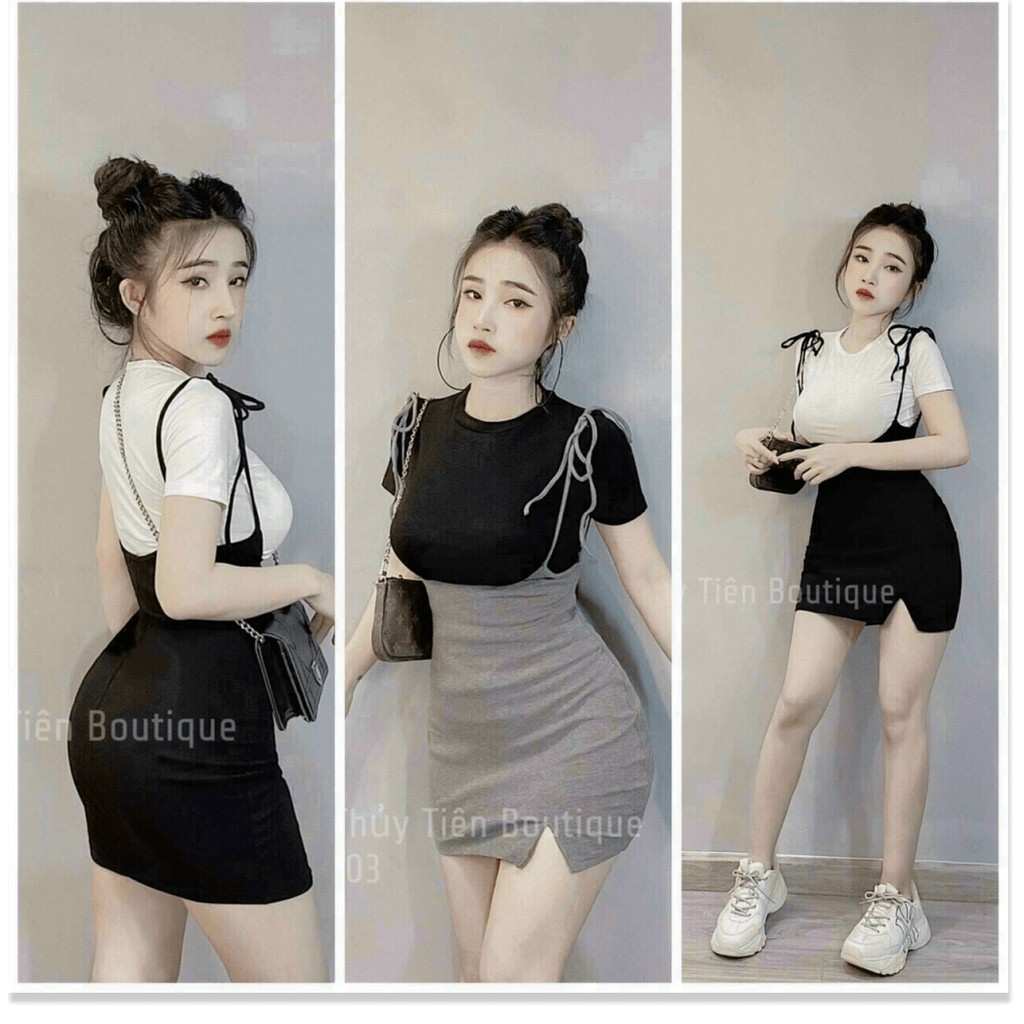 sét áo & yếm 2 dây chất thun co giãn tốt siêu đẹp hiện đại sexy hót teen