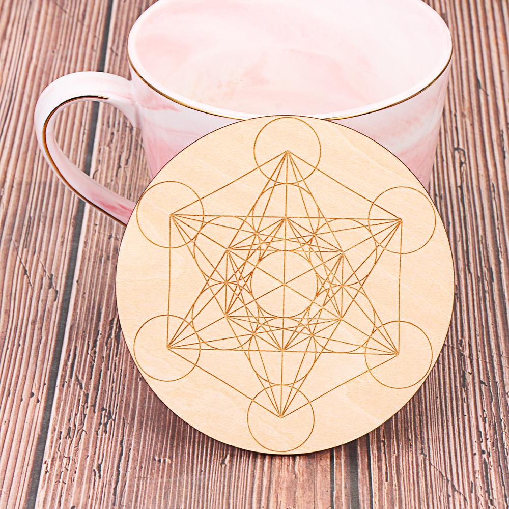 Miếng Lót Ly Tròn Họa Tiết Chakra Chữa Bệnh Về Cuộc Sống Edge