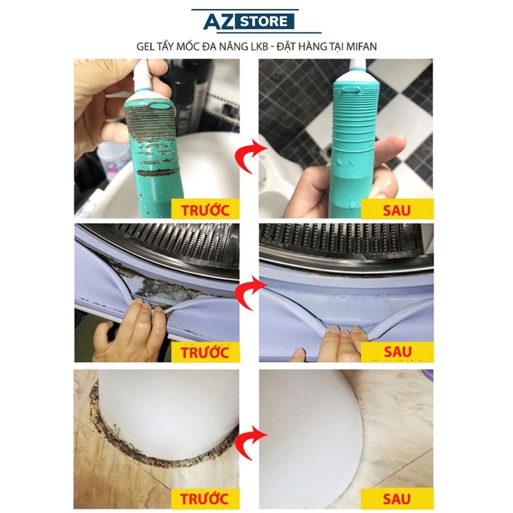 Keo tẩy mốc chân tường đa năng, nước tẩy trắng - AZ Store