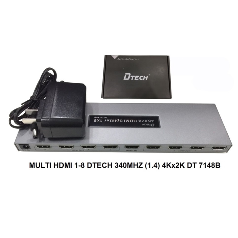 Bộ chia HDMI 1 ra 8 340MHZ 1.4 4K X 2K DT7148B