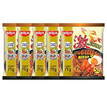 Lốc 5 Gói Mì Xào Cay Nissin Hương Vị Gà Cay Trứng Muối/Súp cay Hàn Quốc/Gà cay phô mai Hàn Quốc/gà cay Hàn Quốc 71G/Gói