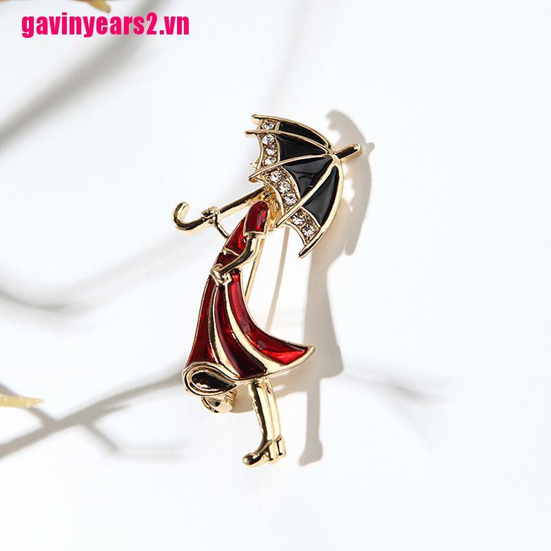 Bộ 2 Ghim Cài Áo Hình Cô Gái Nhảy Dù Dễ Thương