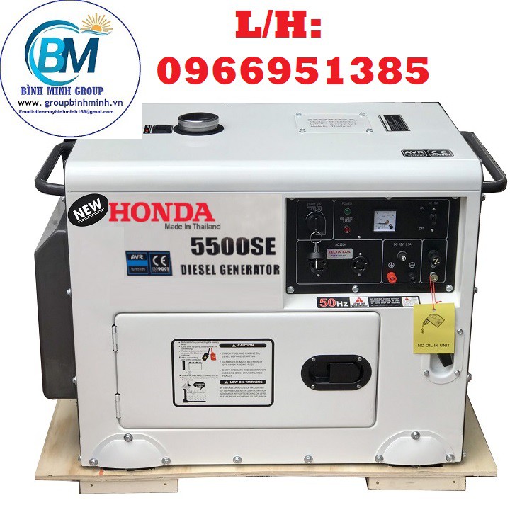 Máy Phát Điện Honda Chạy Dầu 3Kw HD5500SE Nhập khẩu Chính hãng