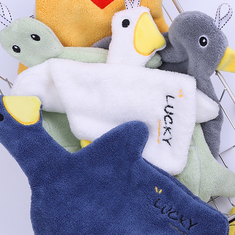 Only HOUSE Khăn Lau Tay Treo Nhà Vệ Sinh Dày Dặn Thấm Hút Tốt Hình Gấu / Vịt Dễ Thương