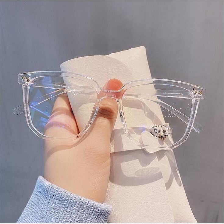 Kính giả cận thời trang nam nữ gọng vuông phong cách Ulzzang mắt kính không độ chống tia UV đẹp rẻ LUMINA 072