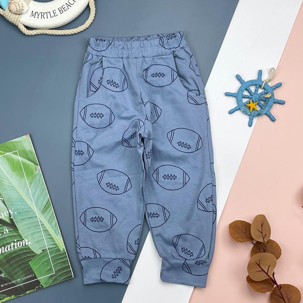 Quần nỉ thu đông trẻ em LITIBABY hoa văn, size 6, 7, 8, 9, 10 tuổi