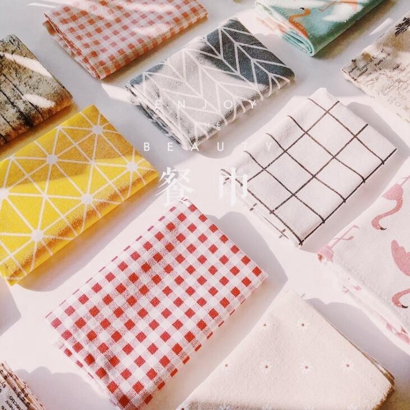 Vải Cotton Lanh Màu Sắc Xinh Xắn Dùng May Đồ Búp Bê