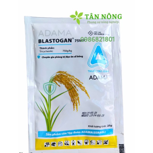Chế phẩm Blastogan 75wp phòng trừ đạo ôn trên lúa