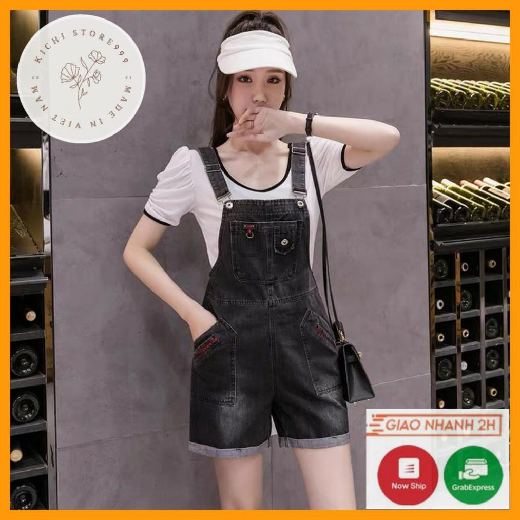 Quần yếm nữ King168, yếm short nữ co dãn nhẹ mẫu mới DC12 New | BigBuy360 - bigbuy360.vn
