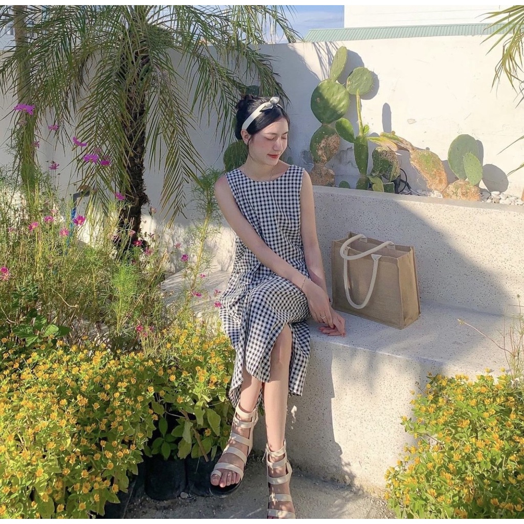 ĐẦM FORM SUÔNG CARO NHIỀU MÀU XINH XẮN - CROSS DRESS