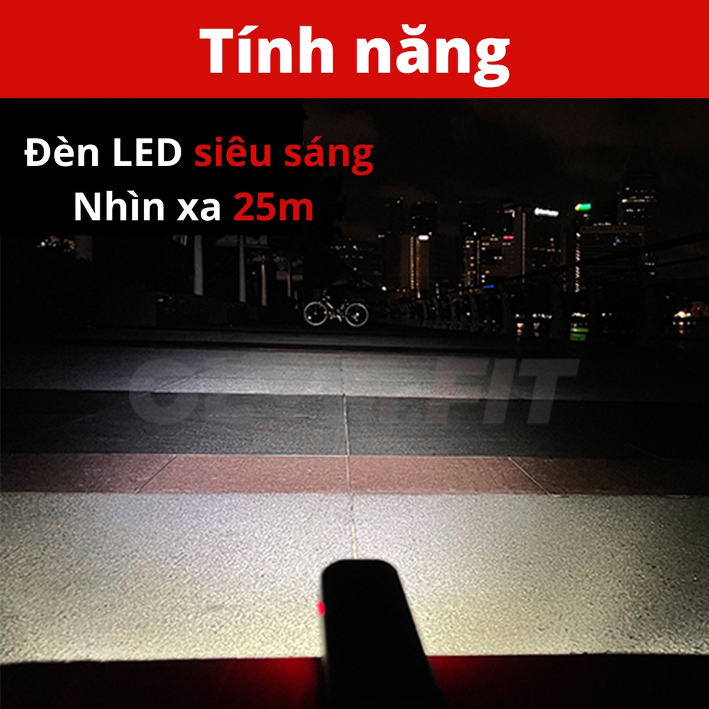 Đèn Xe Đạp 400 Lumens Sạc USB Độ Sáng Cao Chống Nước Gắn Xe Đạp Chất Lượng Cao Tiện Dụng