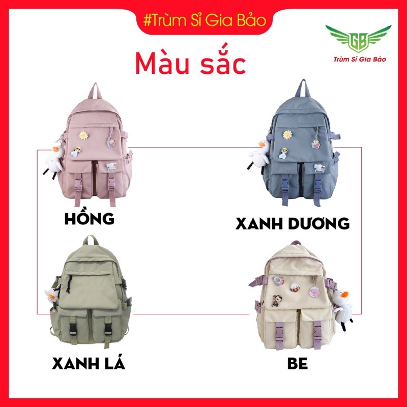 Balo nữ đi học ulzzang thời trang Hàn Quốc, cặp sách sinh viên học sinh dễ thương, túi xách đẹp hàng cao cấp chống nước