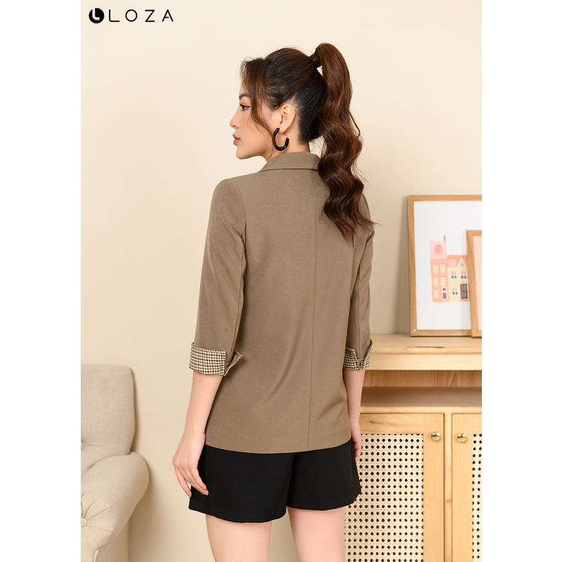 Áo blazer nữ LOZA tay kẻ LV111009