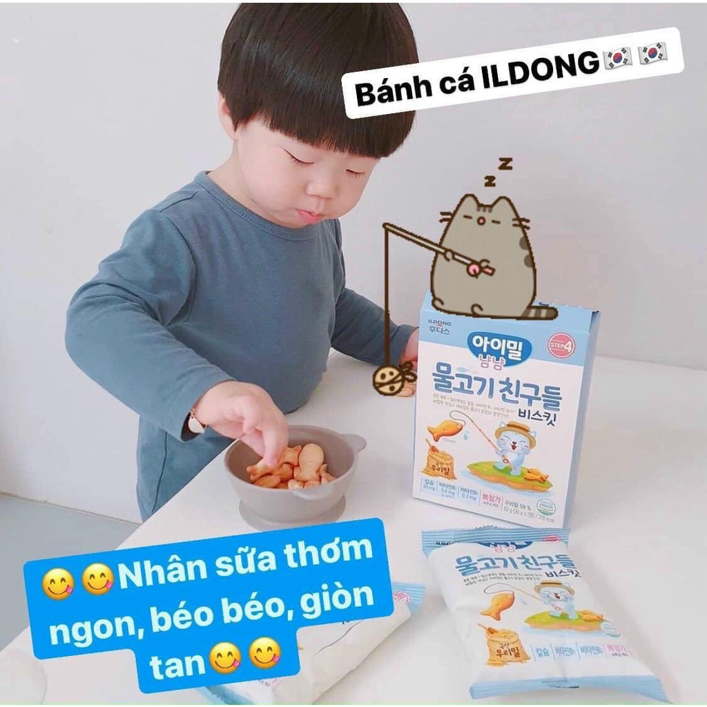 Bánh Quy Ăn Dặm Ildong Hình Cá Cho Bé Từ 12 Tháng Thơm Ngon Giòn Tan Bổ Sung Dinh Dưỡng