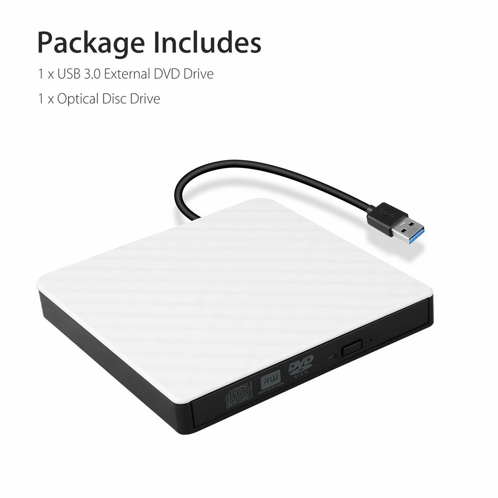 Ổ Đĩa Ngoài Usb 3.0 Dvd Rw Cd Rom Cho Laptop Pc | BigBuy360 - bigbuy360.vn