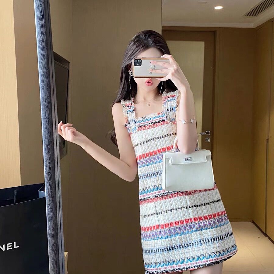 Đầm Chanel Phong Cách Phương Tây Thời Trang Mùa Hè Dành Cho Nữ