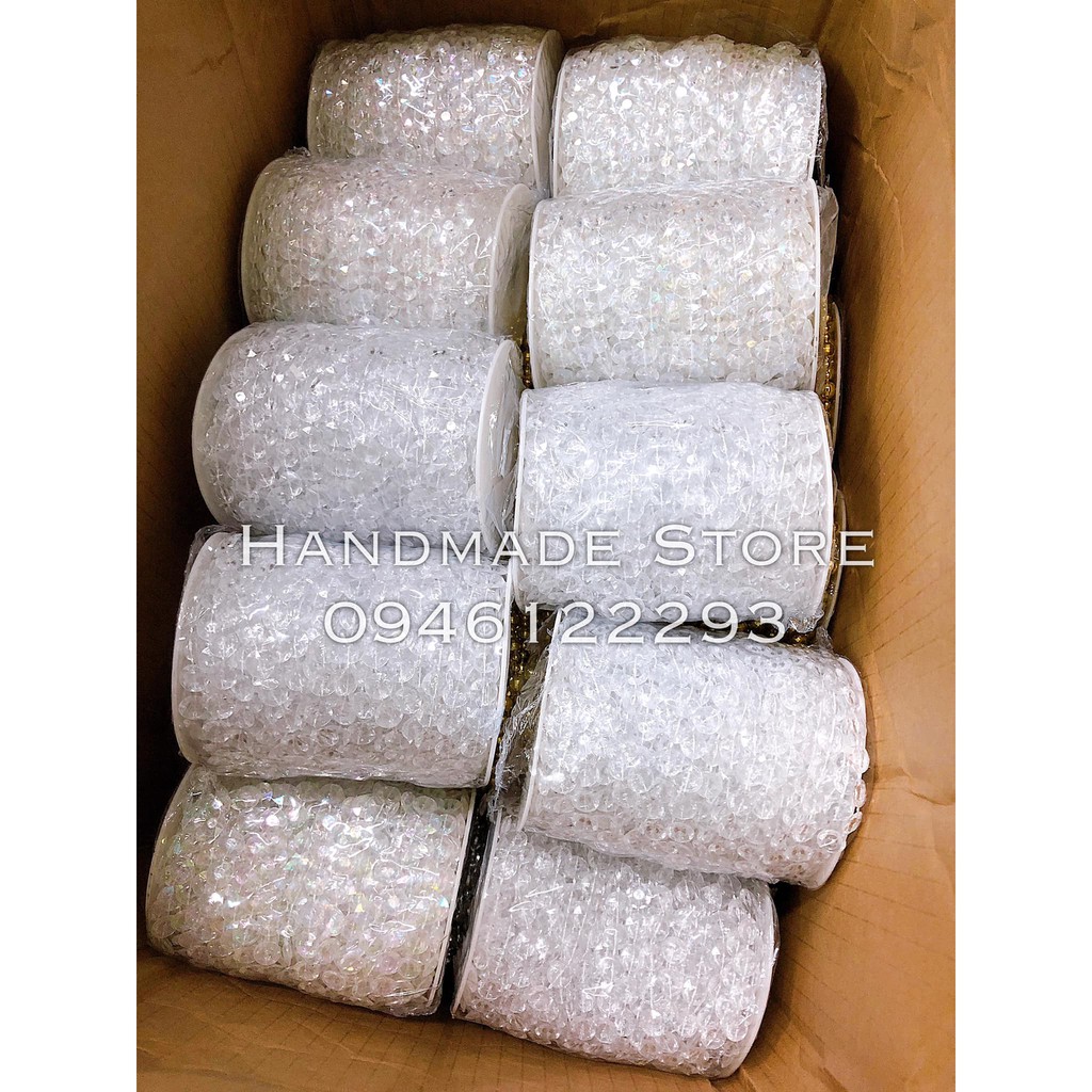 Dây hạt nhựa giả pha lê