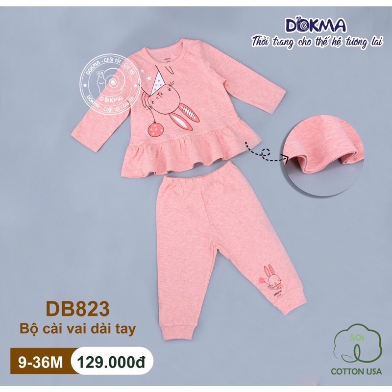 Bộ thu đông dài tay Dokma bé trai, bé gái 9-36m