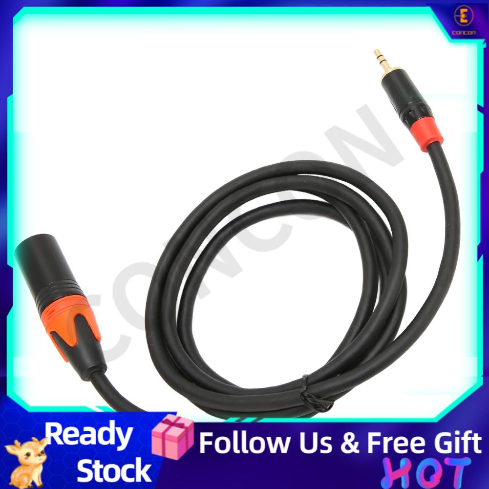 Concon 3.5mm to XLR Adapter Cable Mini Jack Aux Male Sound for Cell Phone Laptop Speaker Mixer 4.9ft