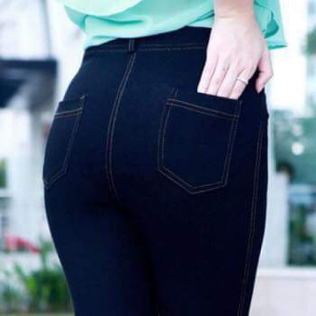 Quần legging giả jean big size đến 105Kg dáng ngố | BigBuy360 - bigbuy360.vn