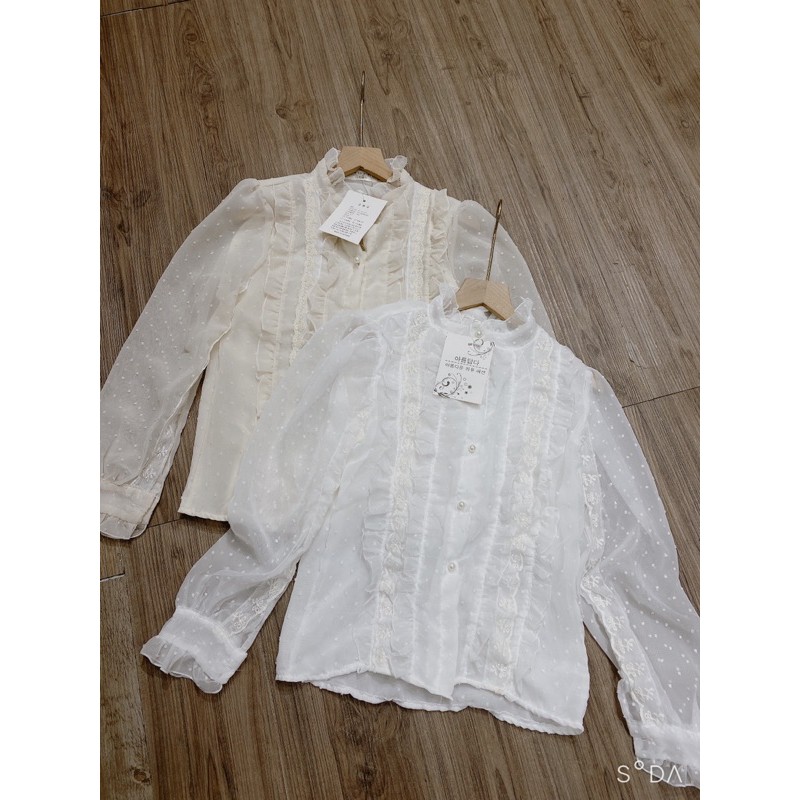 [Mã WASKT304 giảm 15% tối đa 30K đơn 99K] Áo sơ mi ren hạt sang chảnh | BigBuy360 - bigbuy360.vn