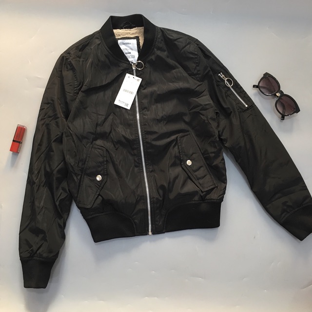 áo khoác BERSHKA bomber lót lông | BigBuy360 - bigbuy360.vn