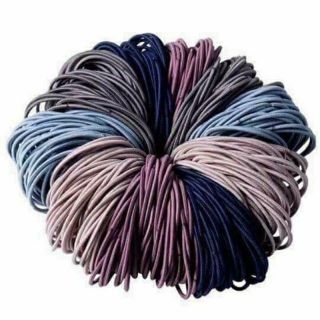 100 dây chun buộc tóc nhiều màu