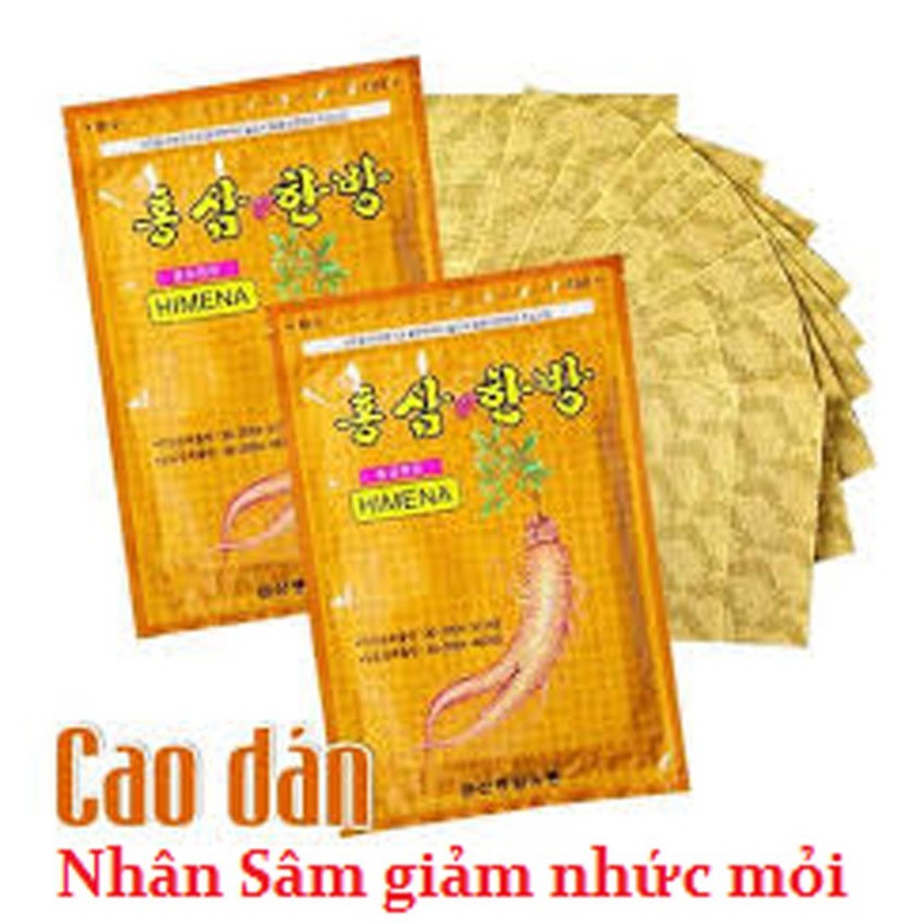 Cao Dán Hồng Sâm Hàn Quốc, Cao Dán Sâm Túi 20 miếng, Korea Boss