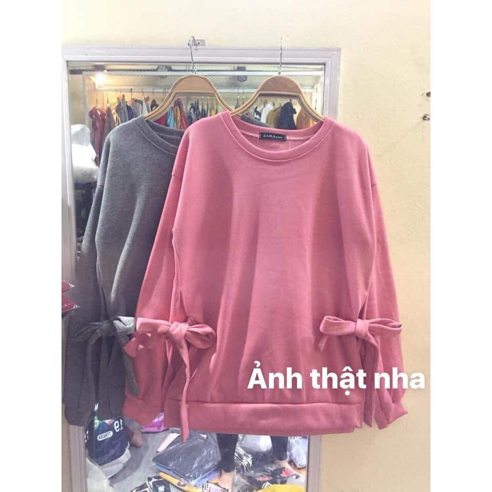 Áo Nỉ Buộc Nơ Cực Yêu[có ảnh thật] | BigBuy360 - bigbuy360.vn