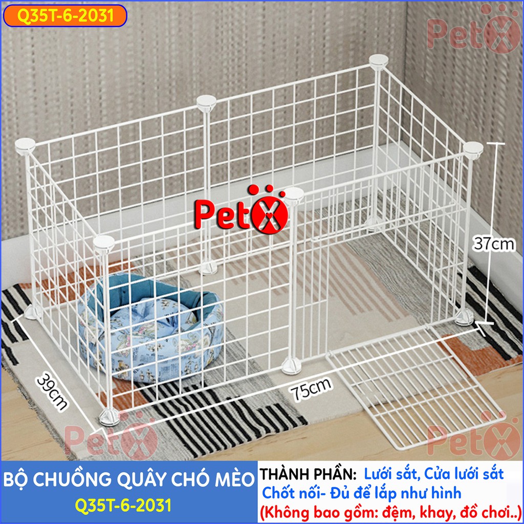 Quây chuồng chó mèo Petoka lắp ghép nuôi thú cưng sơn tĩnh điện giá rẻ-8