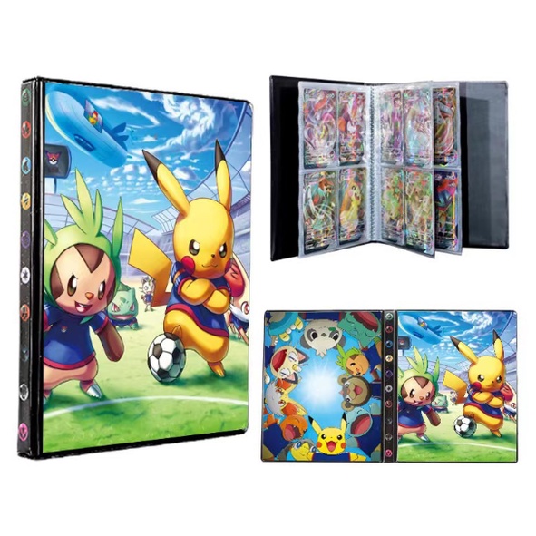 Sách Đựng Bộ Sưu Tập Thẻ Bài Pokemon, Khe Đựng 240  Thẻ Bài Các Nhân Vật Yêu Thích Của Bé