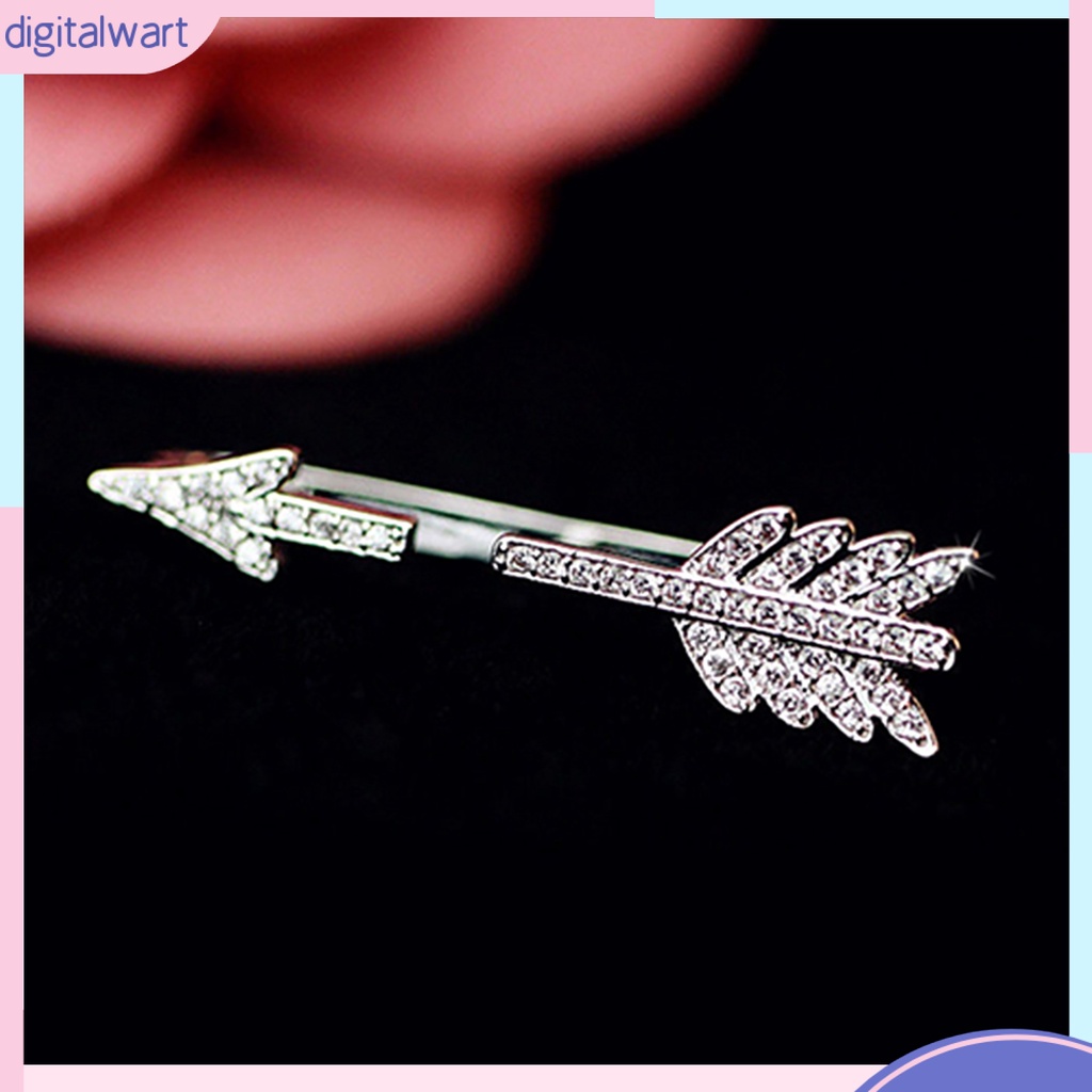 Khuyên tai đơn hình mũi tên đính đá lấp lánh sang trọng độc đáo dành cho nữ