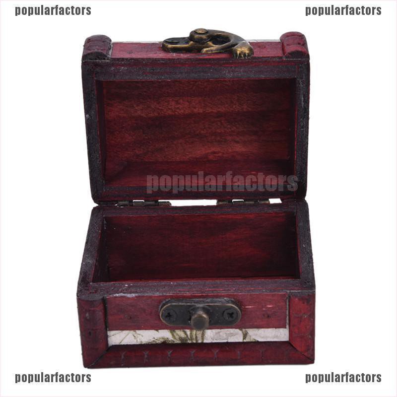 1 Hộp Trang Sức Bằng Gỗ Cổ Điển