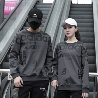 ADIDAS Áo Thun Nam Tay Dài Cổ Tròn Có In Hình Thời Trang Phong Cách