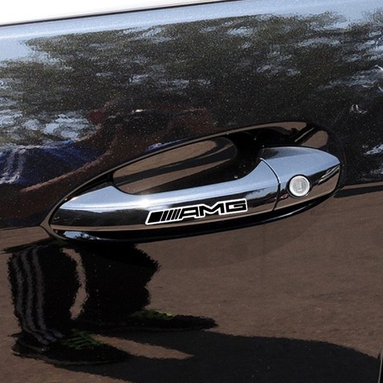 AMG Nhãn dán xe Mercedes Benz Kiếng chiếu hậu Tay nắm cửa Vô ăng Decal phản quang Phụ kiện ô tô Đối với C200 E260 S350L