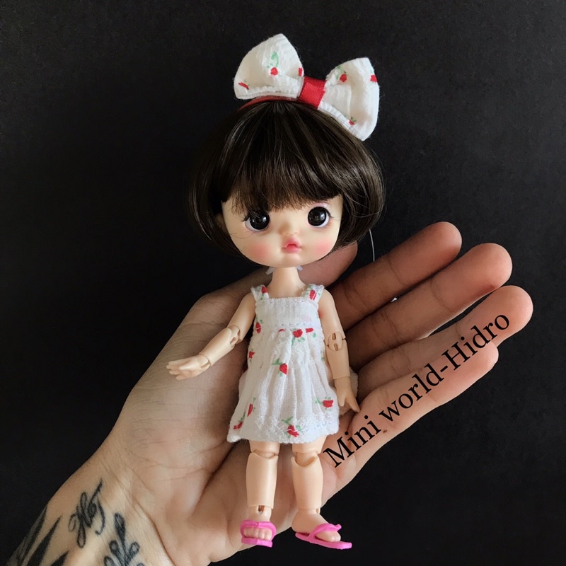 [Hàng có sẵn] Búp bê Head KK HandMade body ob11 kèm wig váy dép