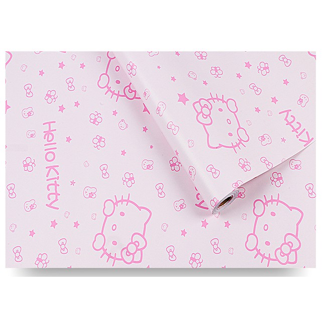 Decal giấy dán tường hello kitty (khổ rộng 45cm)