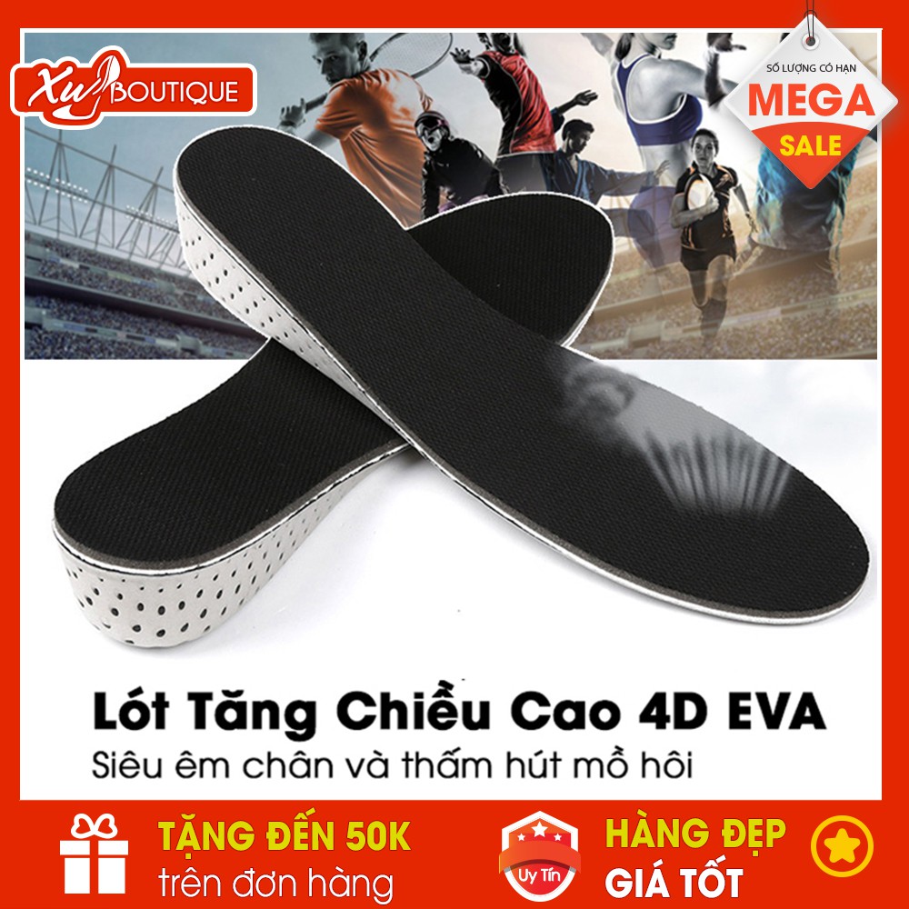 Miếng Lót Độn Đế Giày Tăng Chiều Cao 4D EVA