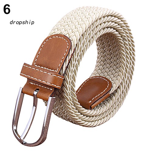 Thắt lưng vải canvas co giãn có khóa kim loại cho nam nữ