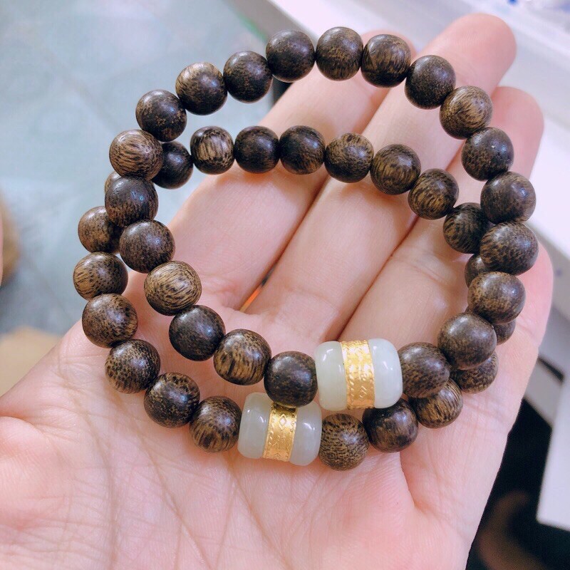 VÒNG TAY TRẦM MIX LU HÀNG ĐẸP LINH MIU SILVER