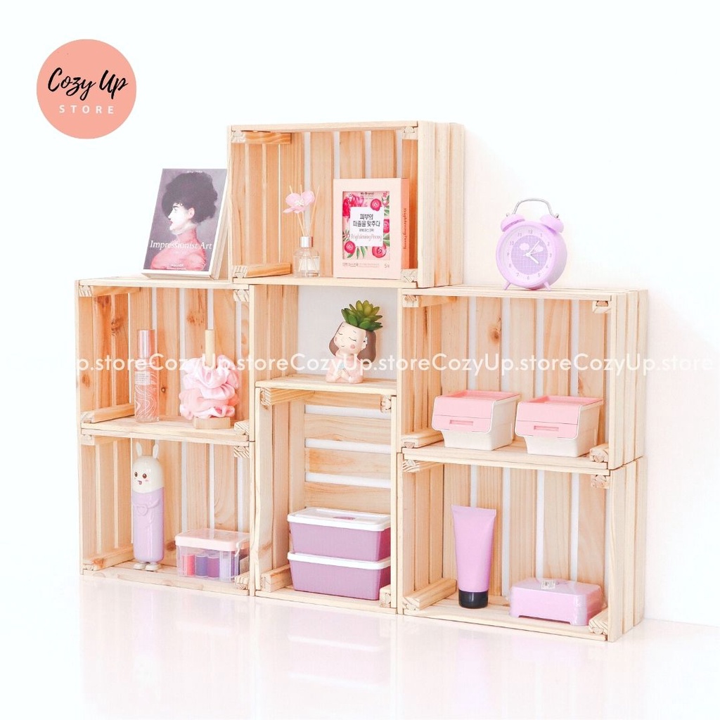 [Mã LIFE1404ALL50K giảm 10% đơn 200K] HỘP GỖ TRANG TRÍ DECOR- HỘP PALLET GỖ THÔNG