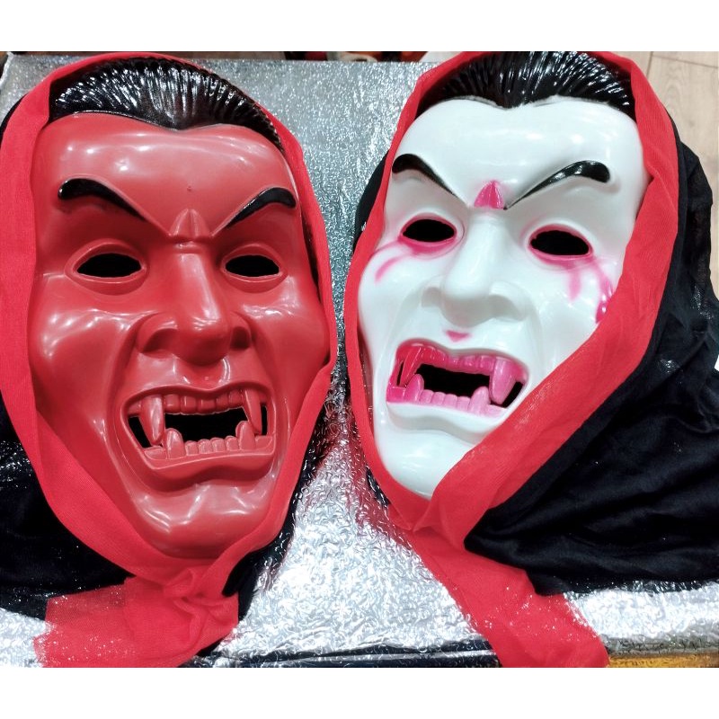 Hoá trang halloween, hoá trang ma cà rồng, áo choàng, mặt nạ