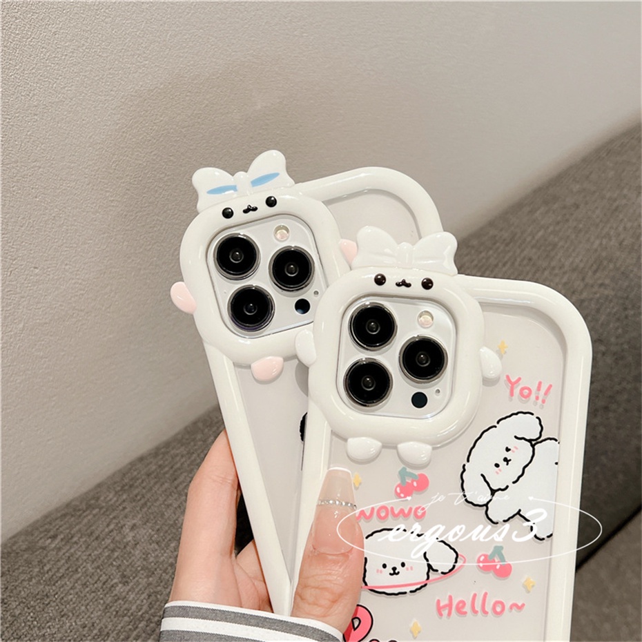 Ốp điện thoại Korea Line Puppy dễ thương cho Vivo Y12s Y12A Y20 Y20S Y20i Y21 Y21s Y33s Y02s Y16 Y19 Y15A Y15S Y1s Y91C Y91i Y35 T1X Y17 Y15 Y12 Y22 Y22S Y02 V23e V25 V23 V20Pro Y33T Y50 Y30i S1 Y20G Y30G