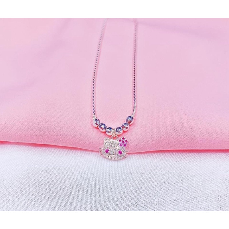 Dây chuyền mèo hello kitty BNP bạc ta cho bé, dễ thương