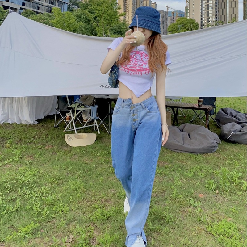 Áo thun croptop Ielgy dáng ôm phong cách Hàn Quốc thời trang cho nữ