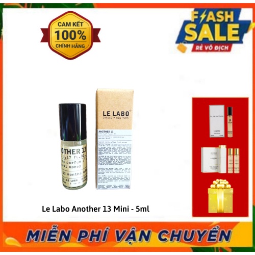 Nước Hoa Unisex Lelabo Another 13 mni ni 5ml, Dầu thơm nam nữ thơm lâu trên 8 tiếng chất lượng đảm b