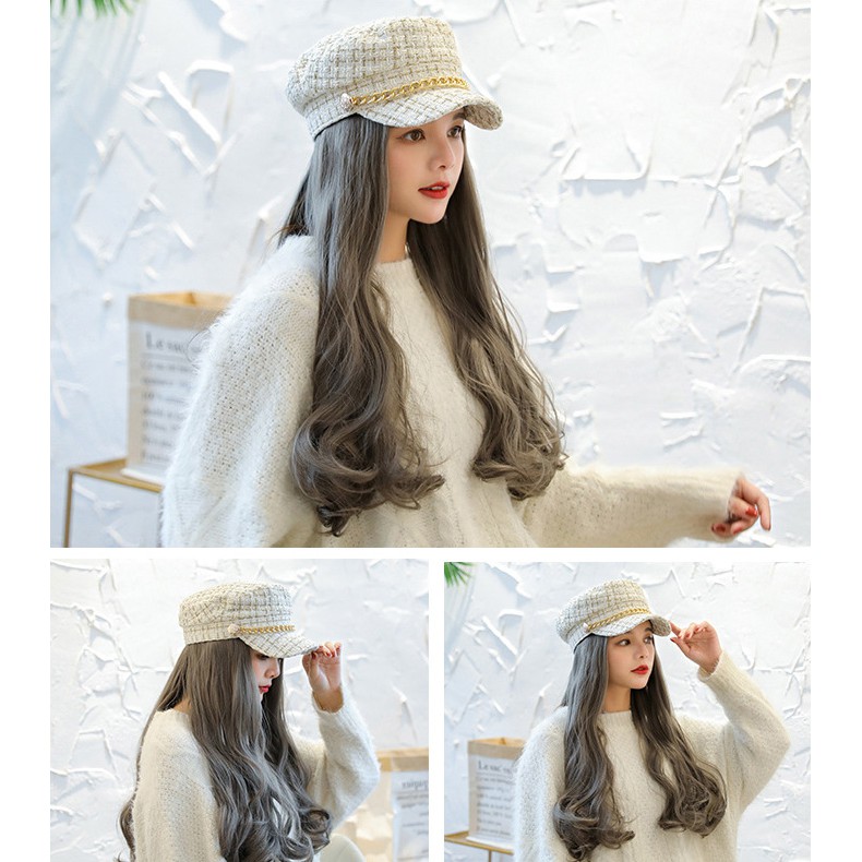 Nón Nồi Dạ Thủy Thủ Phối Xích Siêu Hot Korea Style