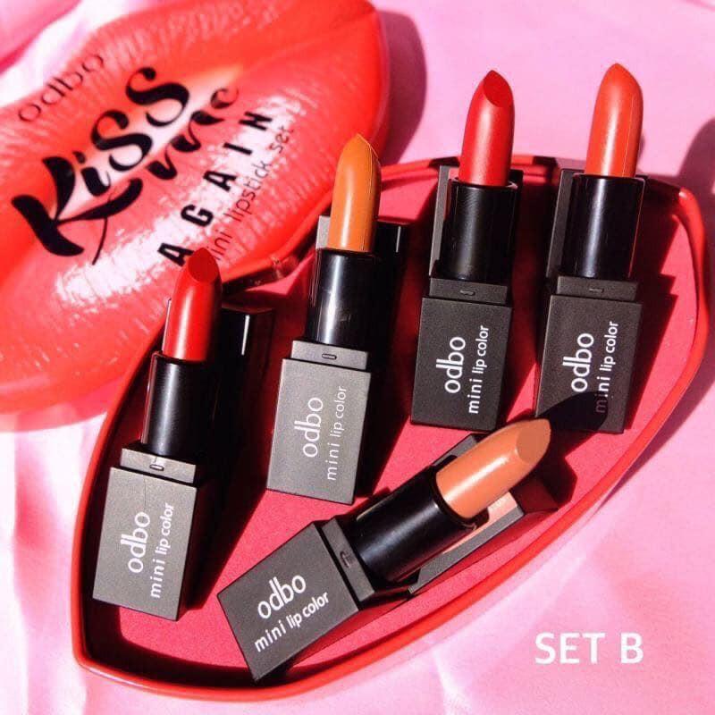 SON ODBO KISS ME AGAIN Mini Lipstick - BẢNG SET B