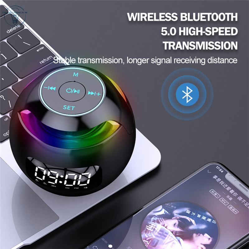 Loa Bluetooth Mini Có Đồng Hồ Báo Thức Hỗ Trợ Thẻ Nhớ Tf Mp3 Kèm Phụ Kiện
