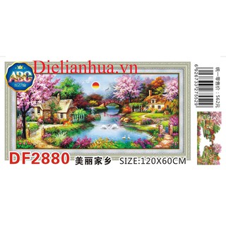 Tranh đính đá Phong Cảnh DF2880 (120x60cm) chưa đính
